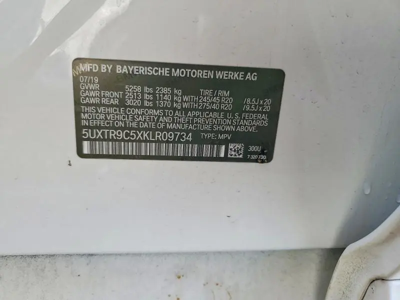 2019 BMW X3 XDRIVE30I  