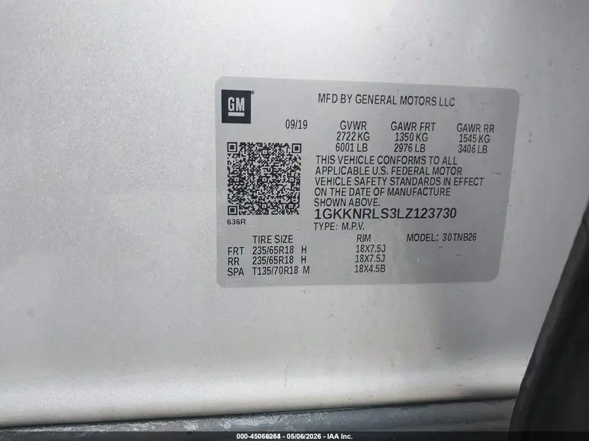 2020 GMC ACADIA FWD SLE