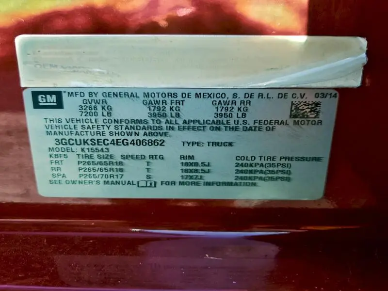 2014 CHEVROLET SILVERADO K1500 LTZ  