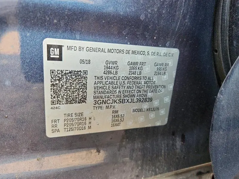 2018 CHEVROLET TRAX LS  