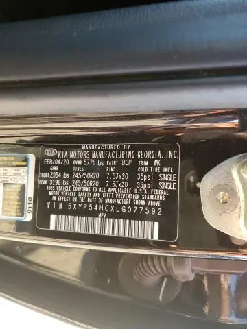 2020 KIA TELLURIDE SX  