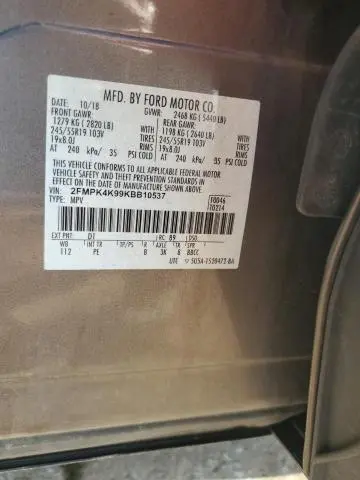 2019 FORD EDGE TITANIUM  