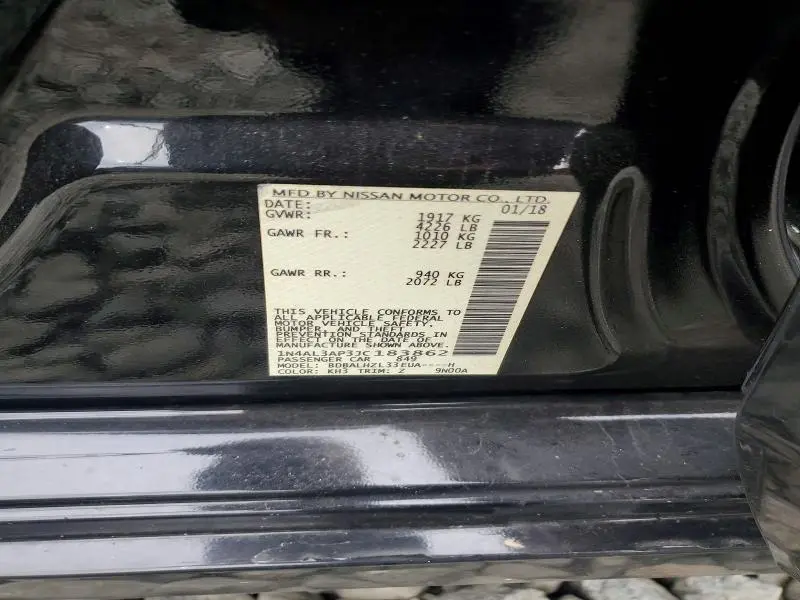 2018 NISSAN ALTIMA 2.5 SR  