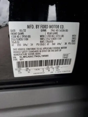 2022 LINCOLN AVIATOR   