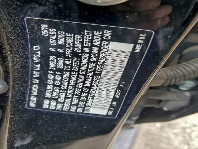 2018 HONDA CIVIC EXL  