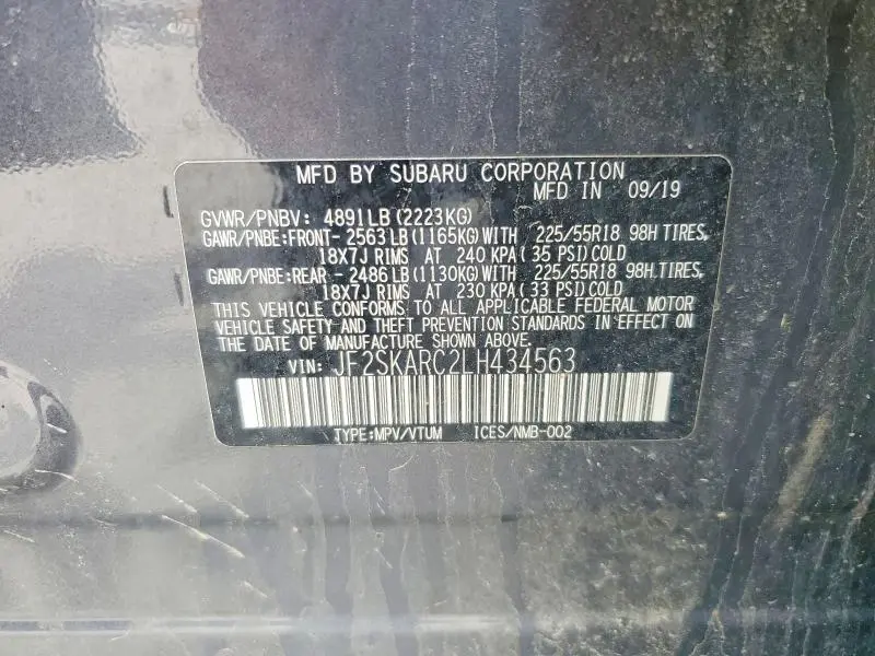 2020 SUBARU FORESTER SPORT  