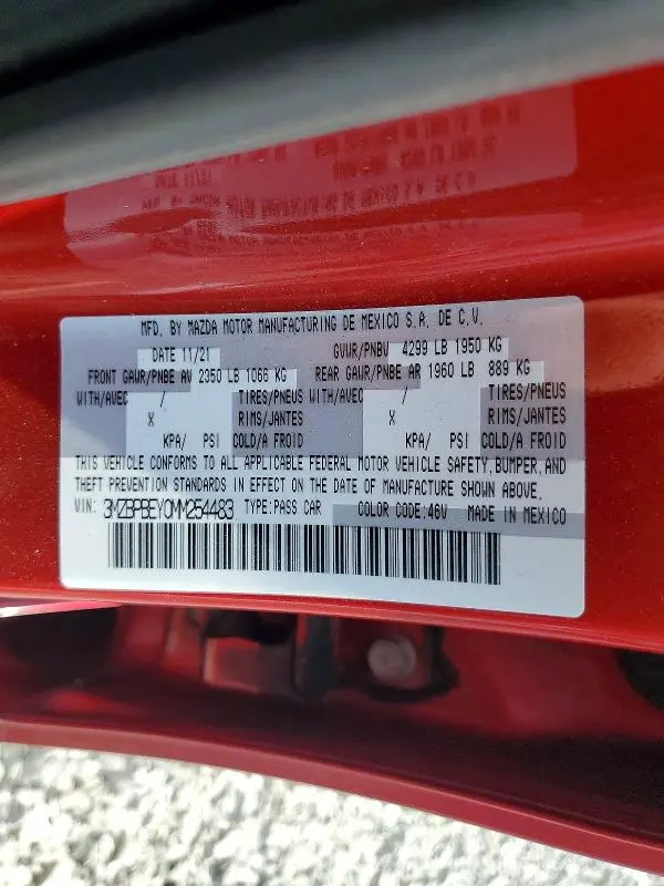 2021 MAZDA 3 PREMIUM PLUS  