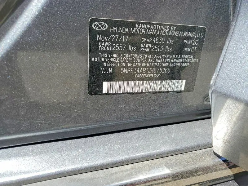 2018 HYUNDAI SONATA LIMITED 2.0T  