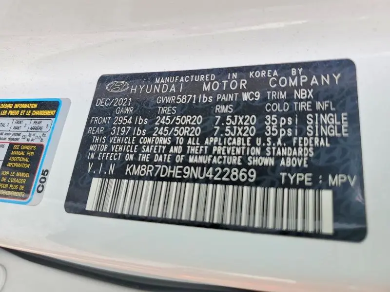 2022 HYUNDAI PALISADE CALLIGRAPHY  