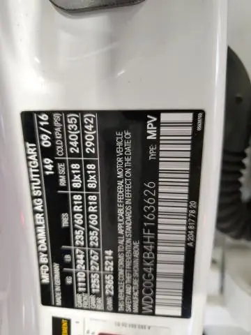 2017 MERCEDES-BENZ GLC 300 4MATIC  