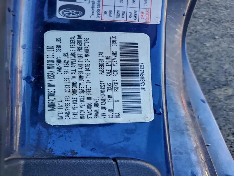 2015 NISSAN 370Z BASE  