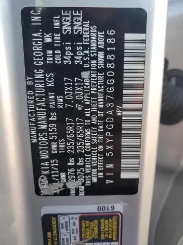 2016 KIA SORENTO LX  