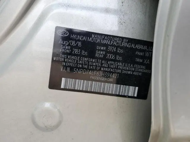 2018 HYUNDAI ELANTRA SE  
