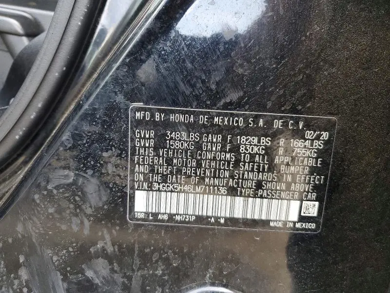 2020 HONDA FIT LX  