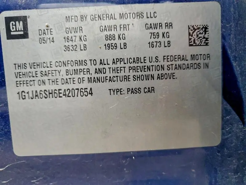 2014 CHEVROLET SONIC LS  