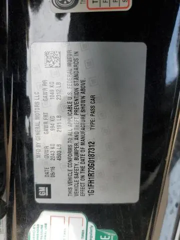 2016 CHEVROLET CAMARO SS  