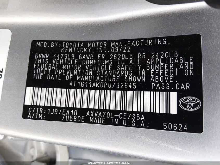 2023 TOYOTA CAMRY SE