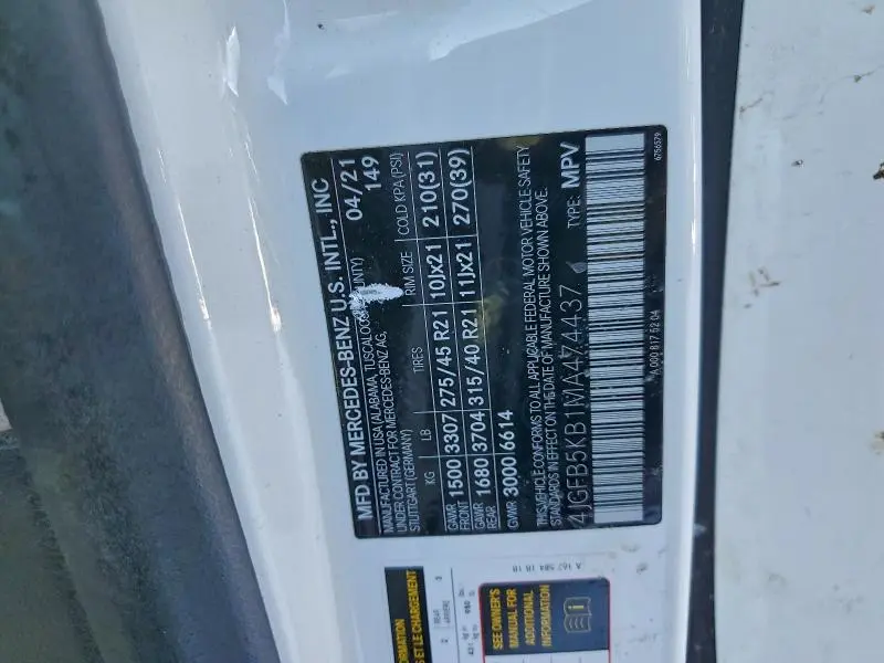 2021 MERCEDES-BENZ GLE 450 4MATIC  