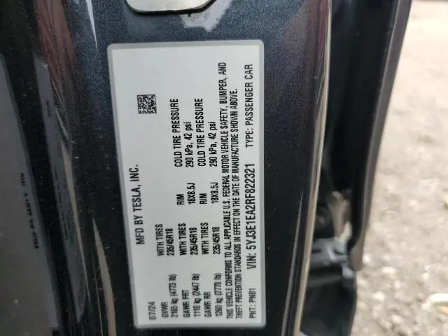 2024 TESLA MODEL 3 