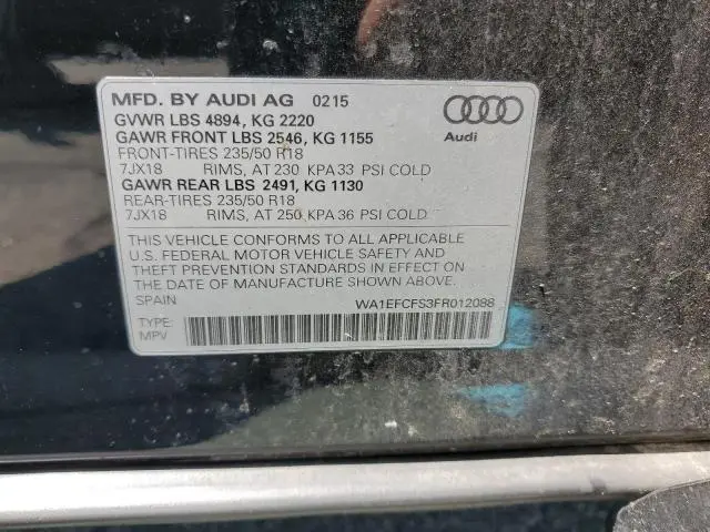 2015 AUDI Q3 PREMIUM PLUS  