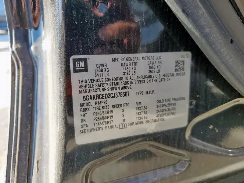 2012 BUICK ENCLAVE   