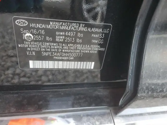 2017 HYUNDAI SONATA SPORT  