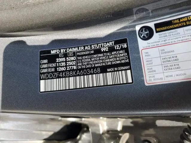 2019 MERCEDES-BENZ E 300 4MATIC  