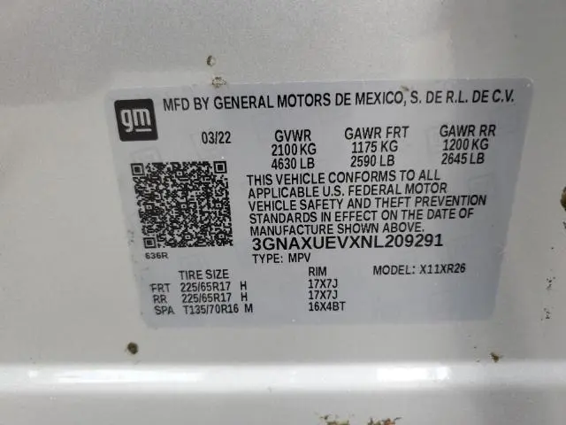 2022 CHEVROLET EQUINOX LT  