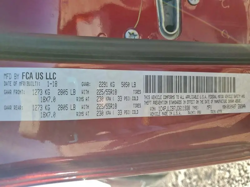 2018 JEEP CHEROKEE LATITUDE  