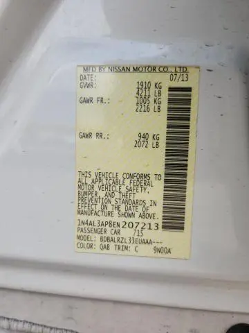 2014 NISSAN ALTIMA 2.5  