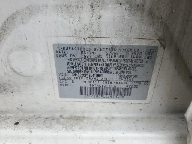 2014 NISSAN VERSA NOTE S  