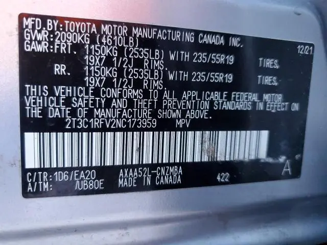 2022 TOYOTA RAV4 XLE PREMIUM  