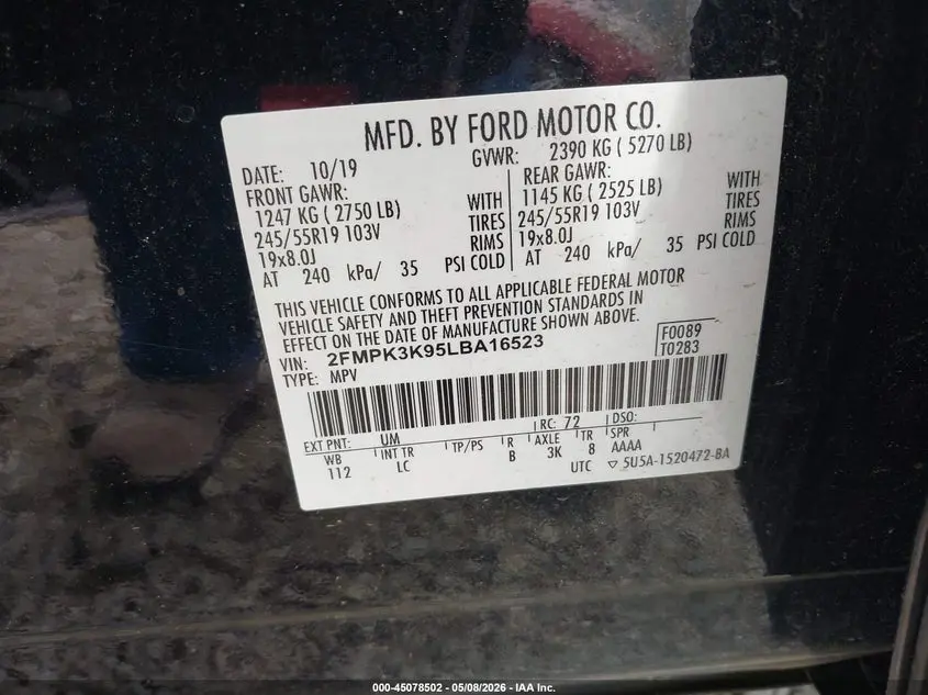 2020 FORD EDGE TITANIUM