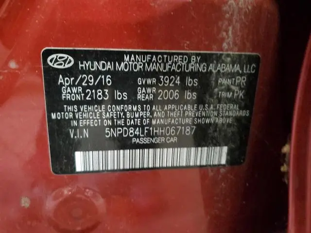 2017 HYUNDAI ELANTRA SE  