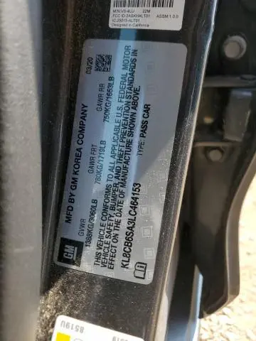 2020 CHEVROLET SPARK LS