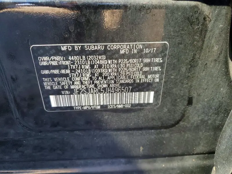 2018 SUBARU FORESTER 2.5I LIMITED  