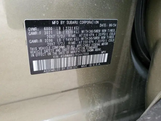 2024 SUBARU ASCENT ONYX EDITION  