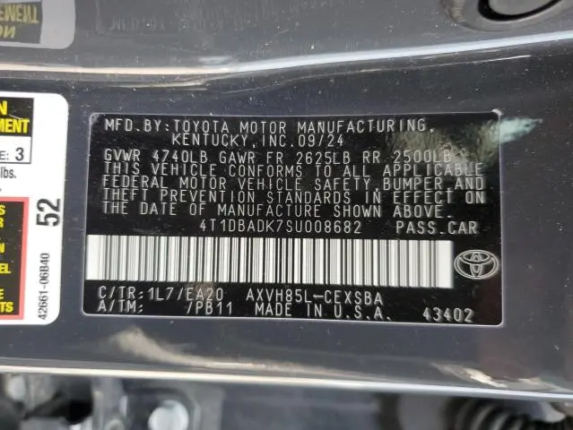 2025 TOYOTA CAMRY XSE  