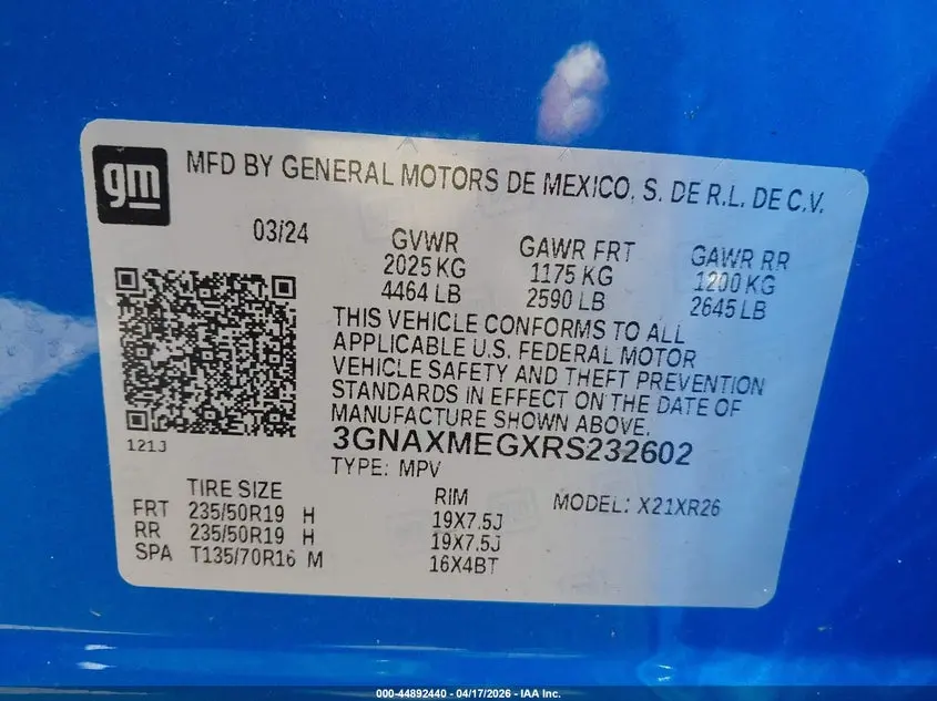2024 CHEVROLET EQUINOX FWD RS