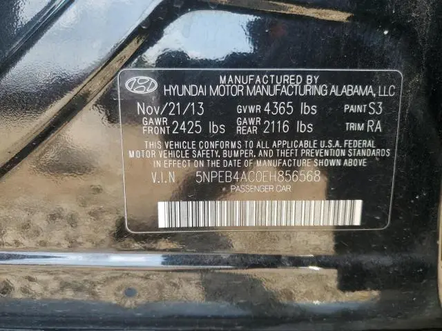 2014 HYUNDAI SONATA GLS  
