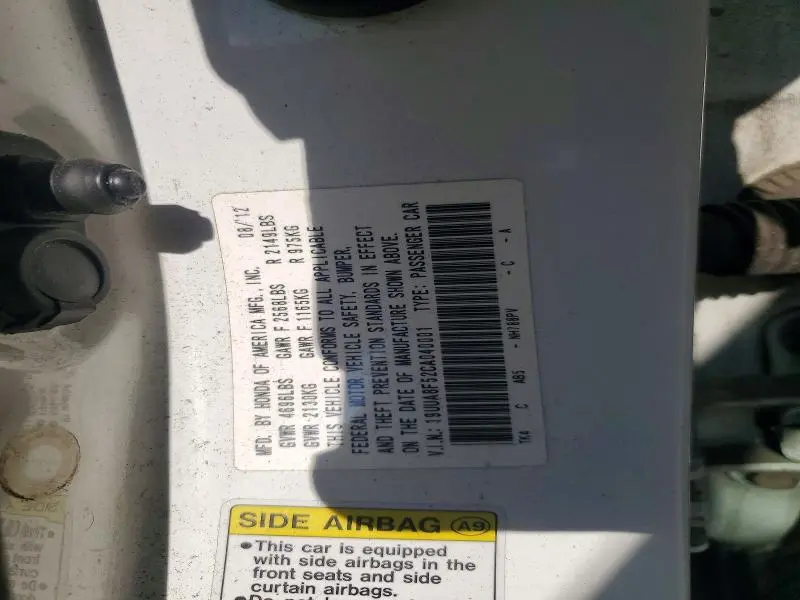2012 ACURA TL   
