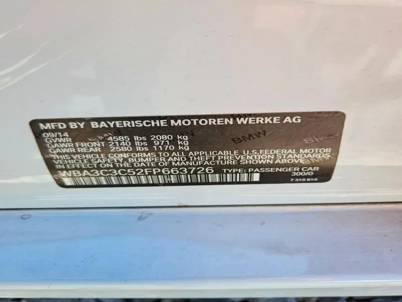 2015 BMW 320 I XDRIVE  