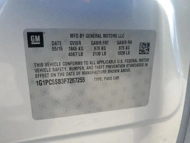 2015 CHEVROLET CRUZE LT  