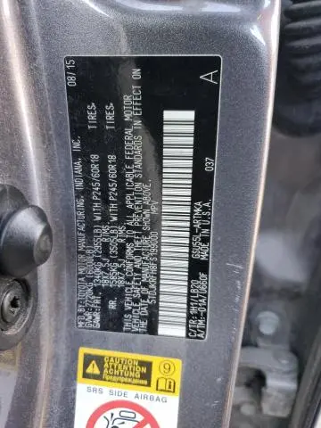 2015 TOYOTA HIGHLANDER XLE  