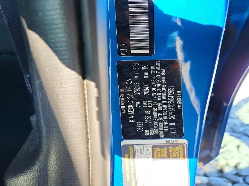 2022 KIA FORTE GT LINE  