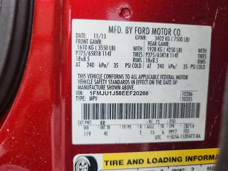 2014 FORD EXPEDITION XLT  