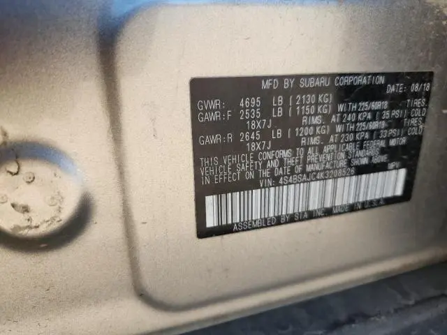 2019 SUBARU OUTBACK 2.5I LIMITED  