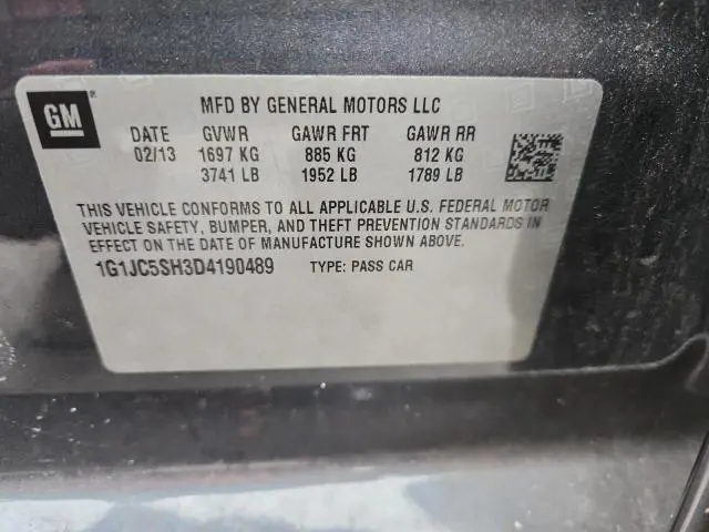 2013 CHEVROLET SONIC LT  