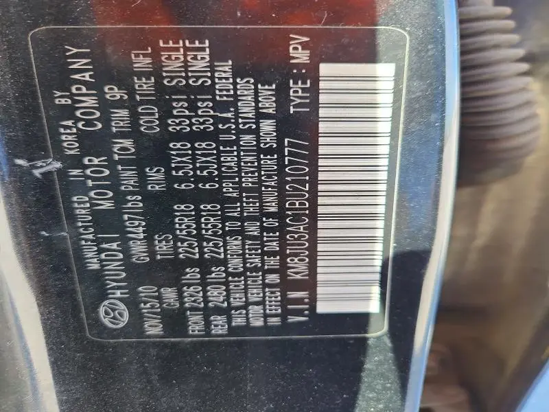 2011 HYUNDAI TUCSON LIMITED  