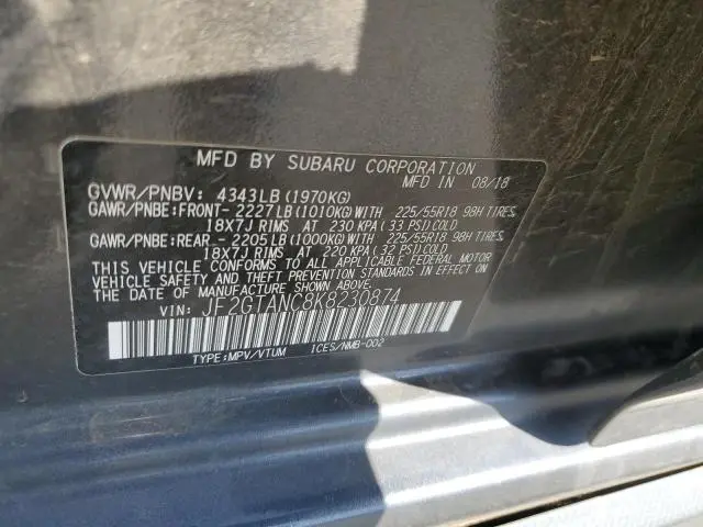 2019 SUBARU CROSSTREK LIMITED  